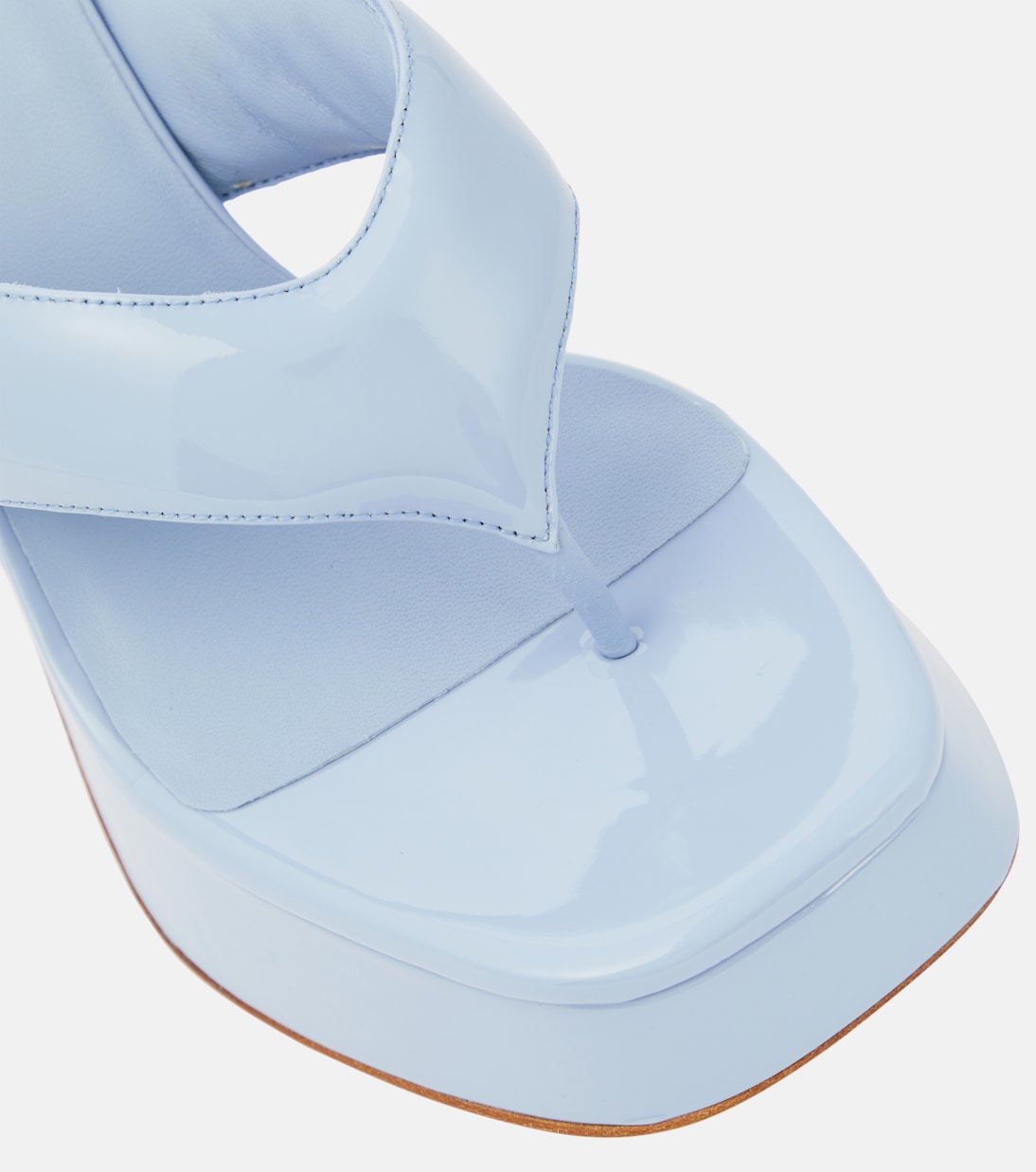 Plateausandalen aus Lackleder | Gia Borghini