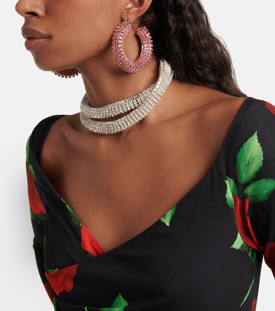 Crystal-embellished hoop earrings | Magda Butrym