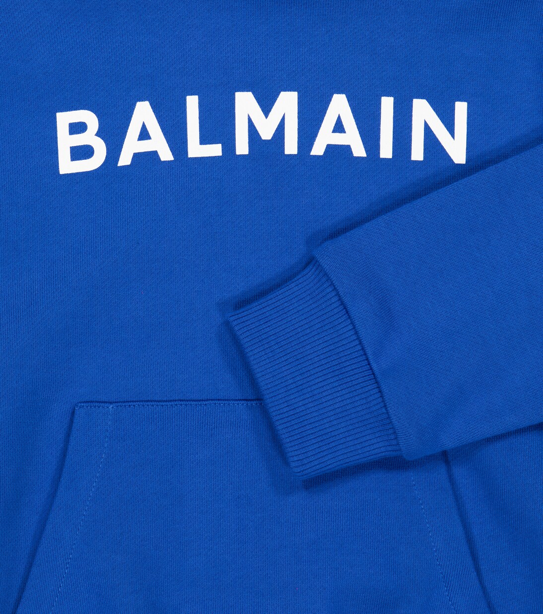 Sweat-shirt à capuche en coton à logo | Balmain Kids