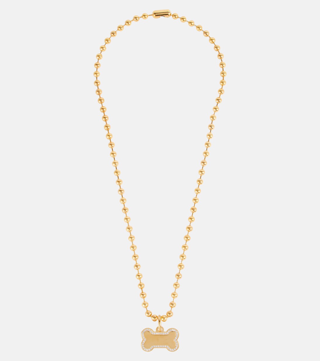 Logo stainless steel dog necklace | Balenciaga