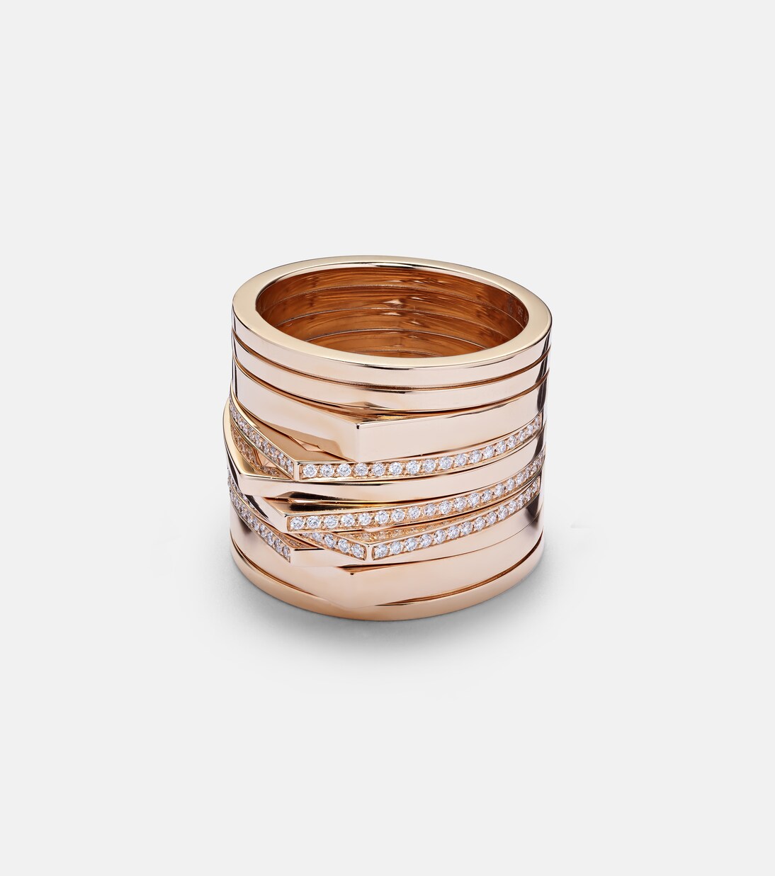Antifer 18kt rose gold ring with diamonds | Repossi