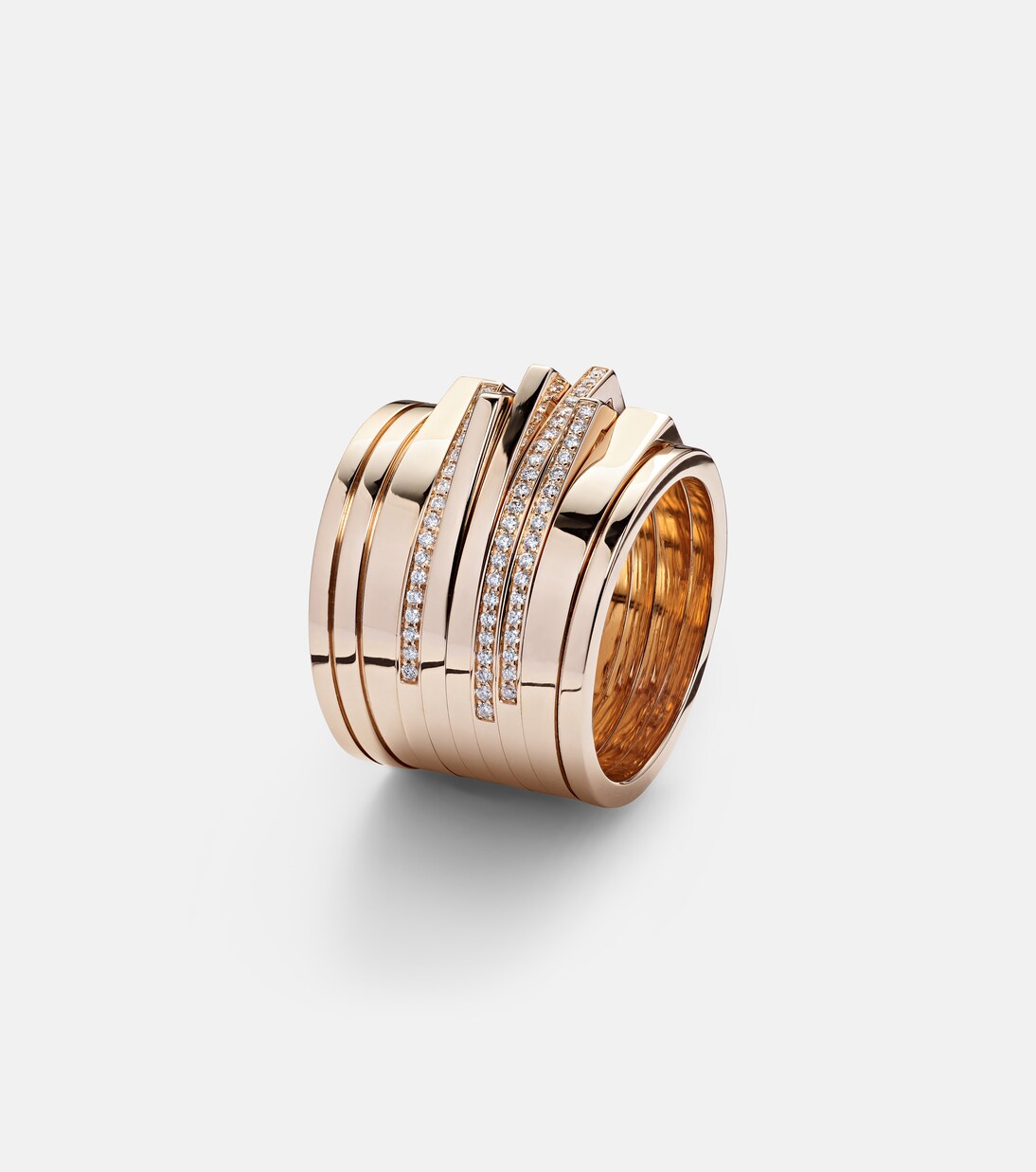 Antifer 18kt rose gold ring with diamonds | Repossi