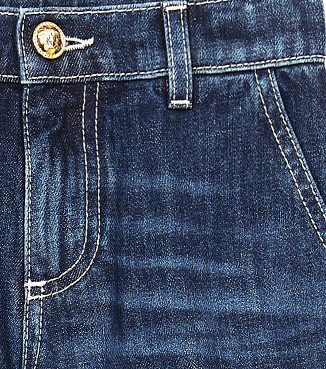 Jeans regular con logo | Versace Kids