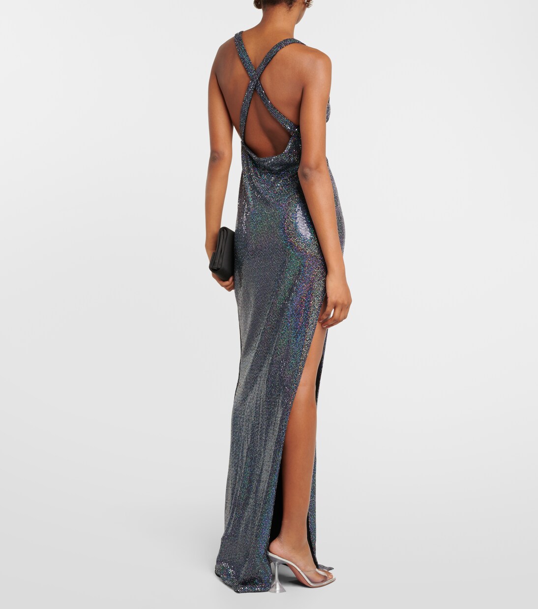 Robe aus Jersey mit Pailletten | The Sei