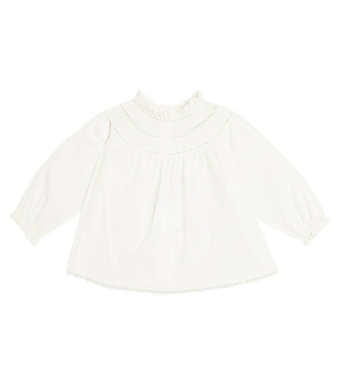 Baby Jelexi lace-trimmed cotton blouse | Bonpoint