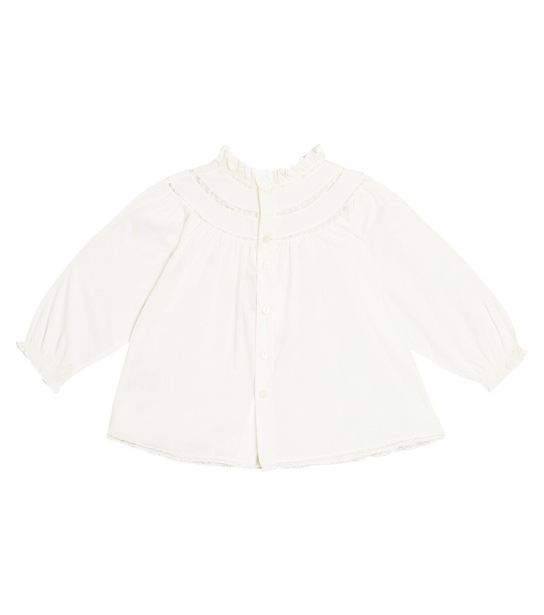 Baby Jelexi lace-trimmed cotton blouse | Bonpoint