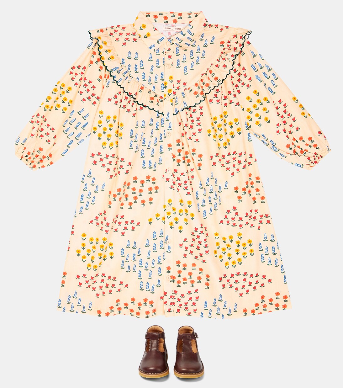 Garden cotton poplin dress | Tinycottons