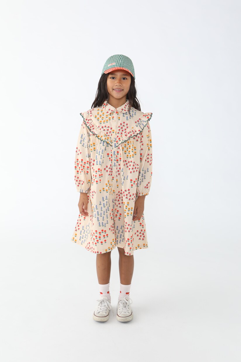 Garden cotton poplin dress | Tinycottons