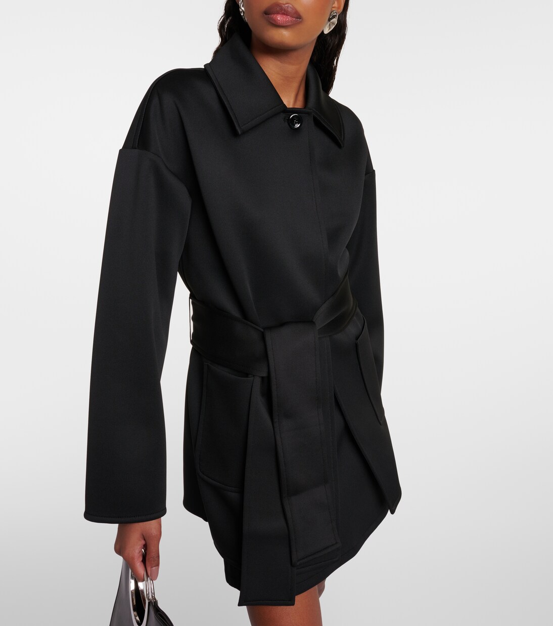 Rauche neoprene belted minidress | Max Mara