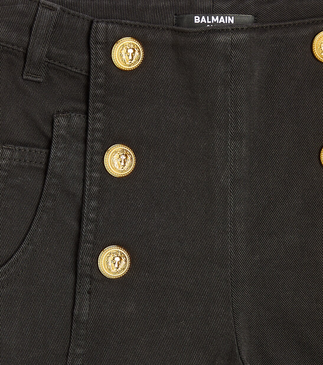 Button-embellished cotton-blend shorts | Balmain Kids