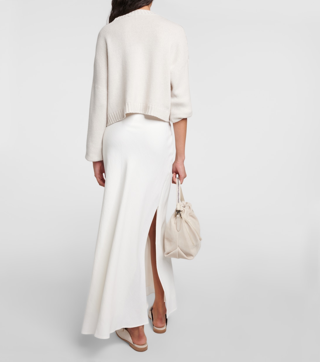 Twill maxi skirt | Brunello Cucinelli