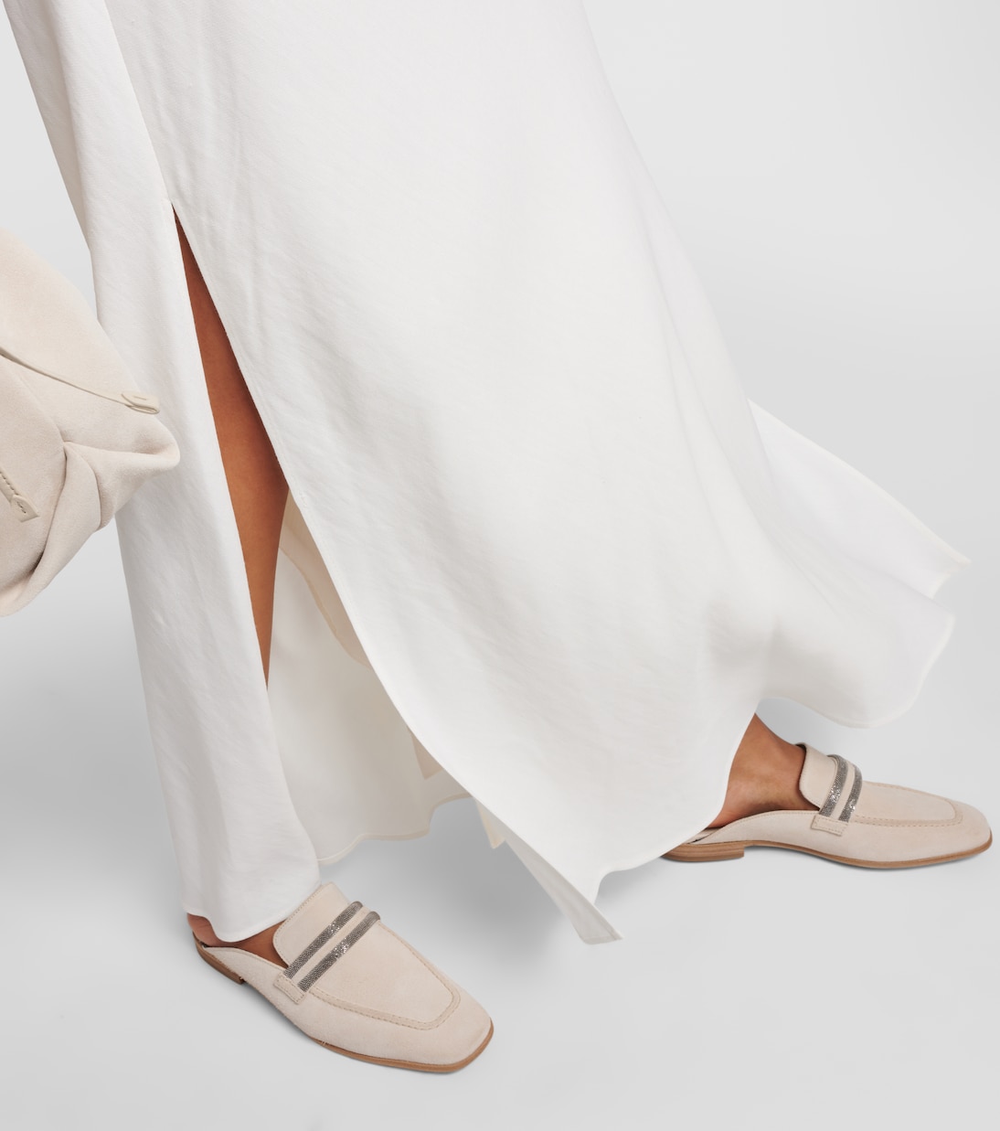 Twill maxi skirt | Brunello Cucinelli