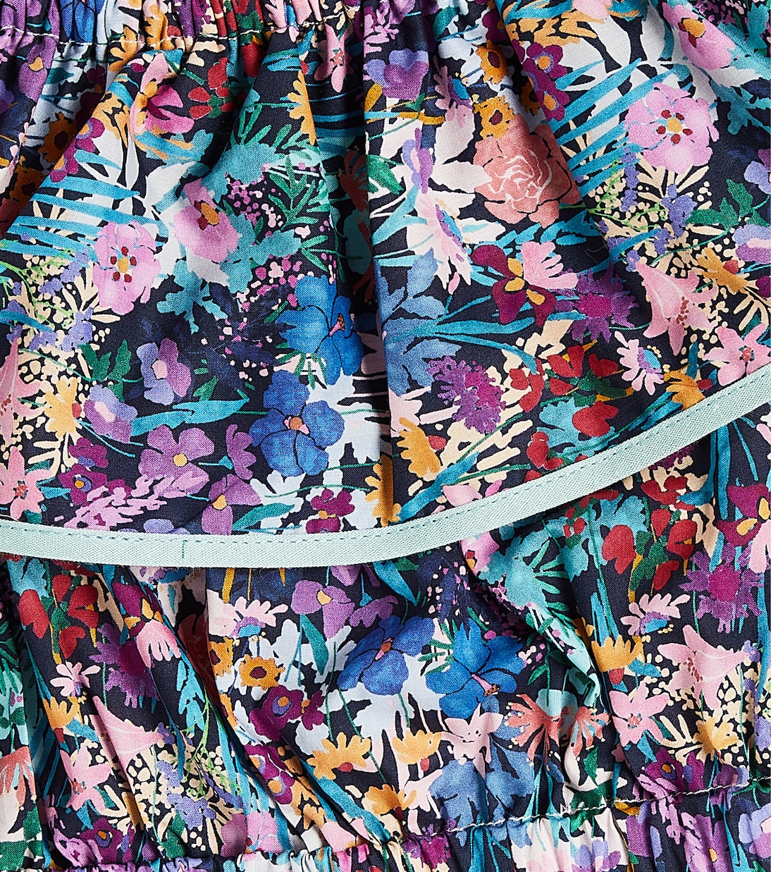 Ruffled floral cotton crop top | Paade Mode