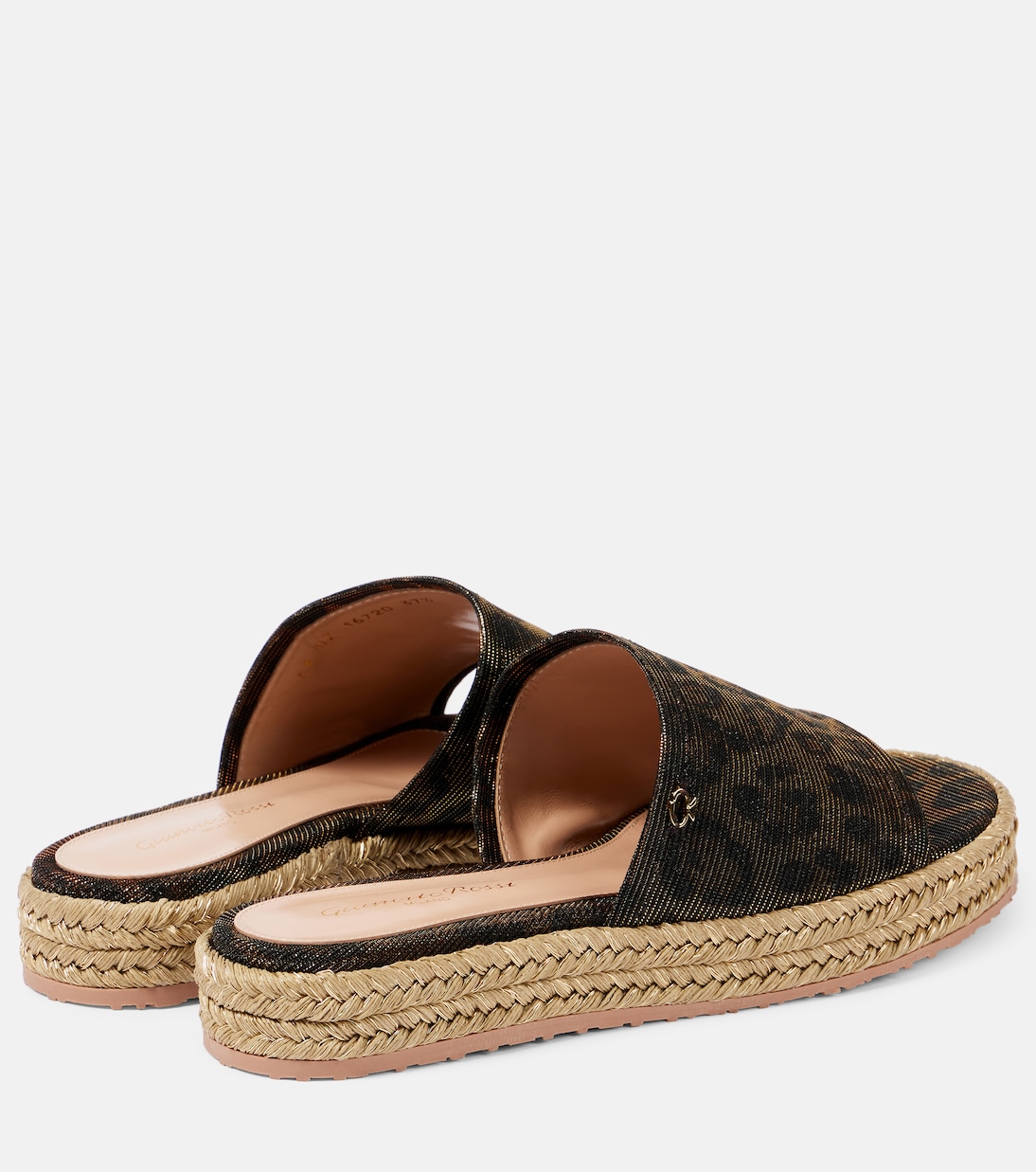 Leopard-print platform espadrille slides | Gianvito Rossi