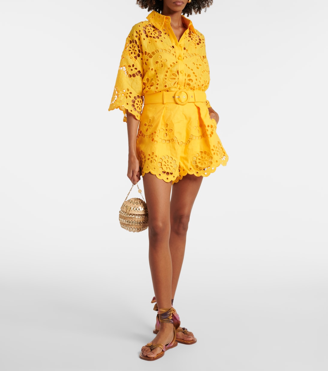 Nilo Du Désert striped crêpe satin sandals | Christian Louboutin