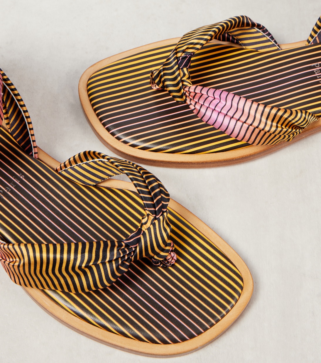Nilo Du Désert striped crêpe satin sandals | Christian Louboutin