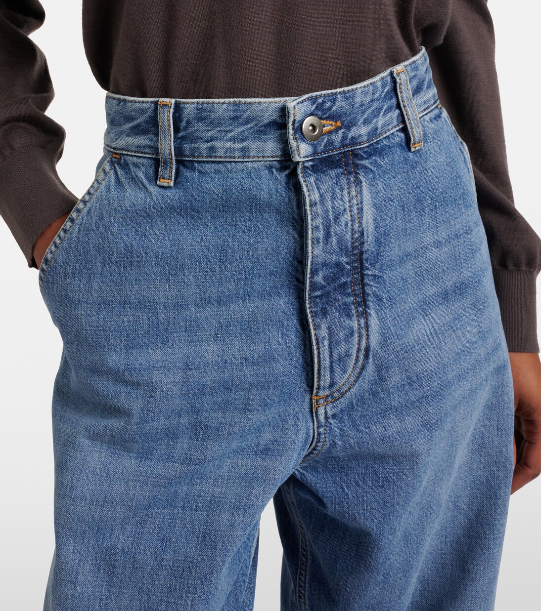 Jean cargo à taille mi-haute | Bottega Veneta