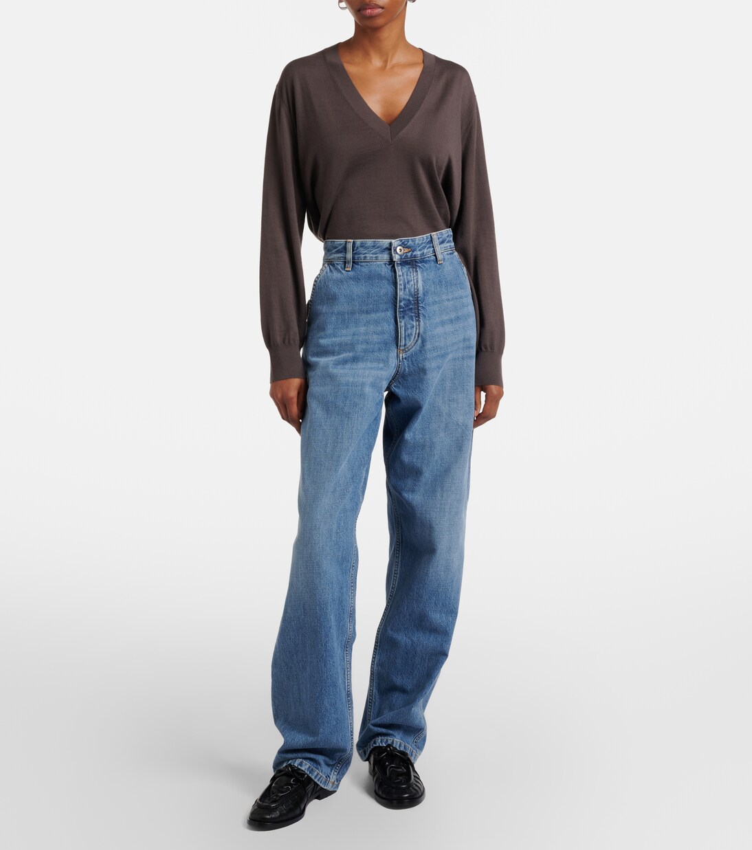 Jean cargo à taille mi-haute | Bottega Veneta