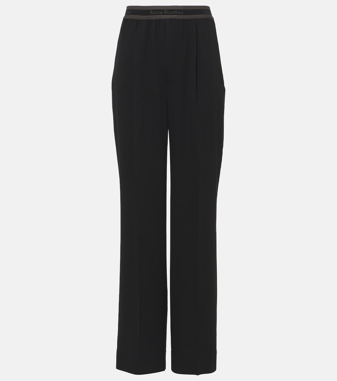 Pantalones anchos de tiro medio con logo | Acne Studios