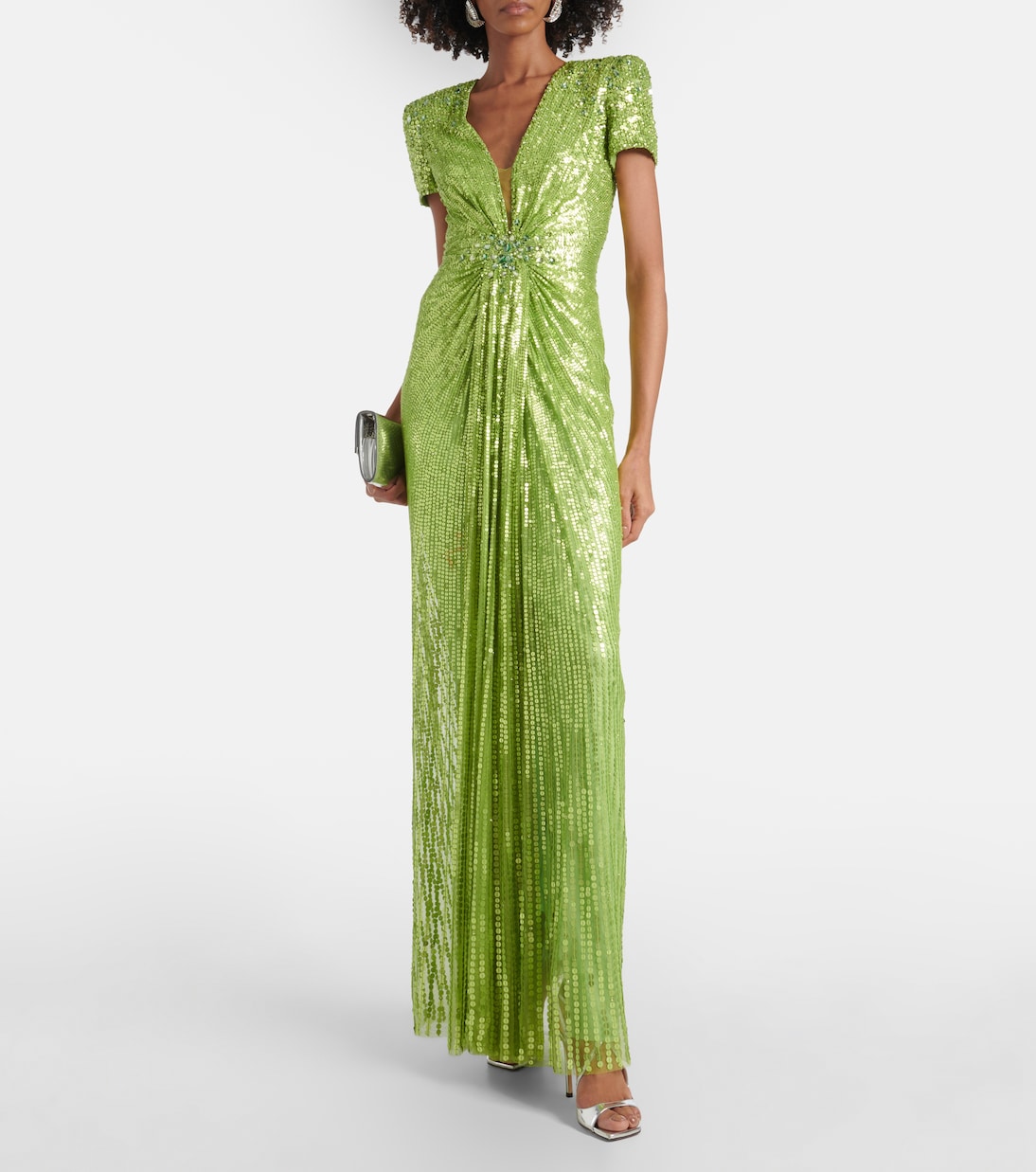 Abito lungo Momoka con paillettes | Jenny Packham