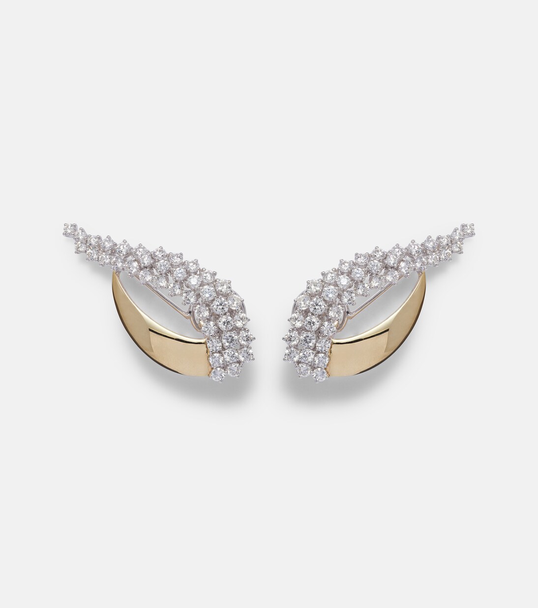 Golden Strada 18kt gold earrings with diamonds | Yeprem