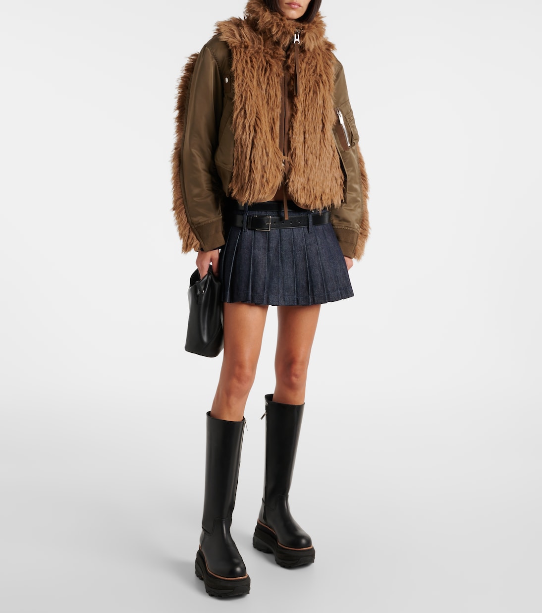 Jacke mit Faux Fur | Sacai
