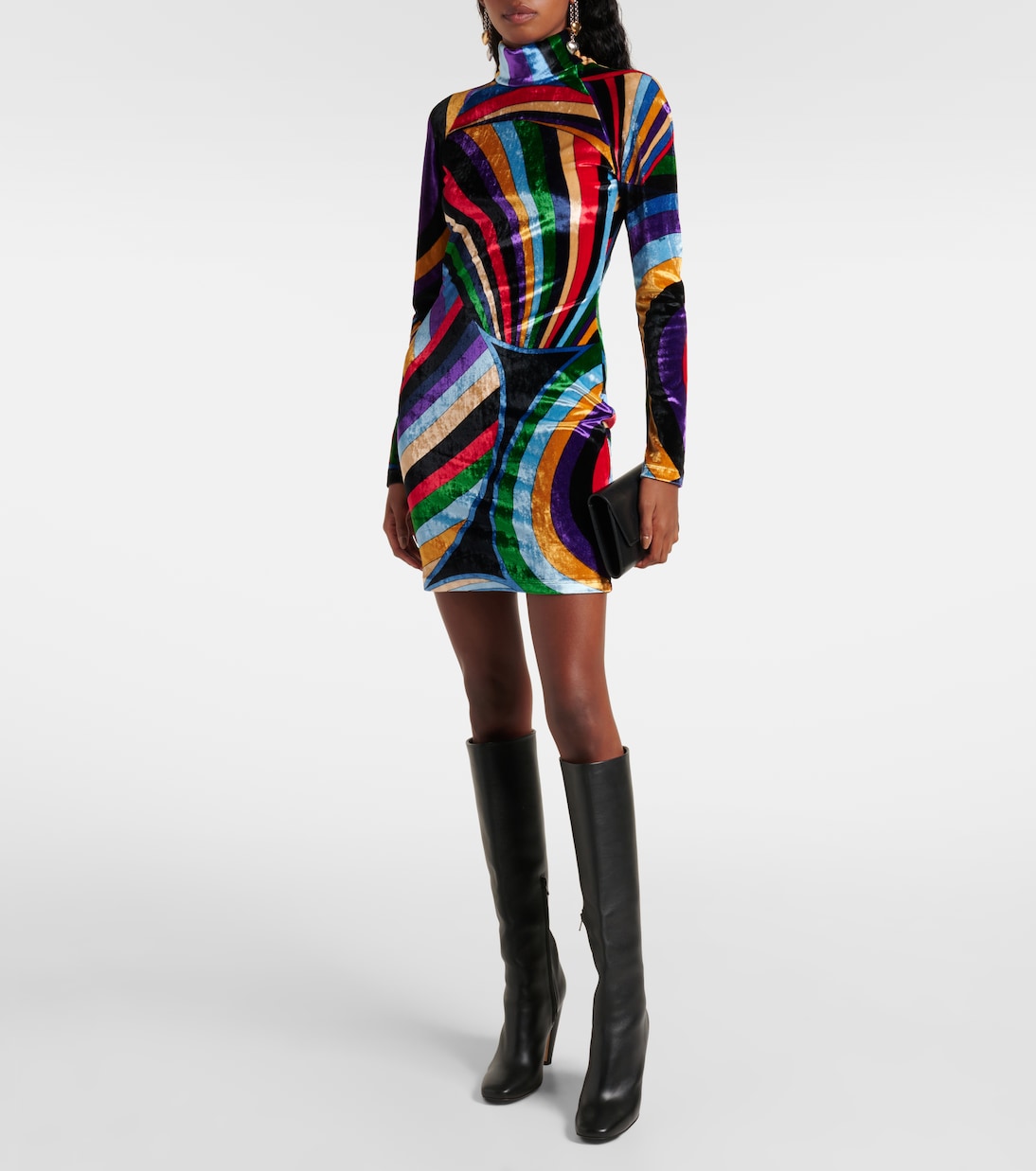Iride velvet minidress | Pucci