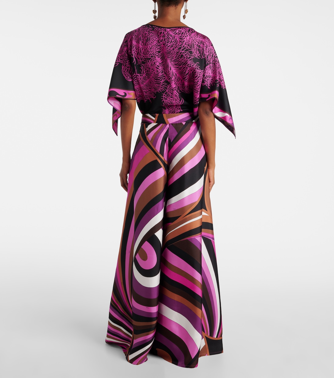 Iride printed silk twill palazzo pants | Pucci