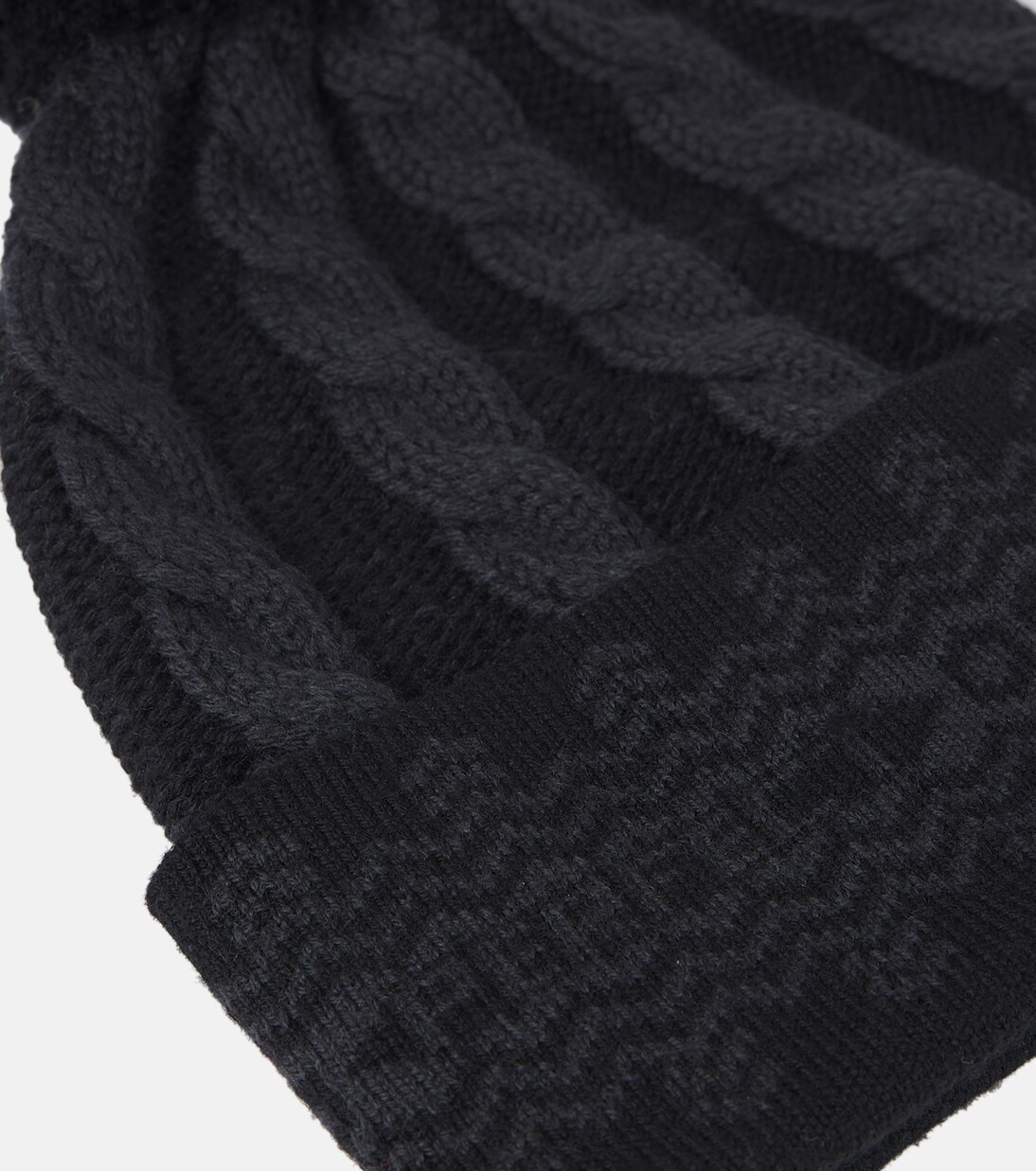 Bobble cable-knit wool beanie | Perfect Moment