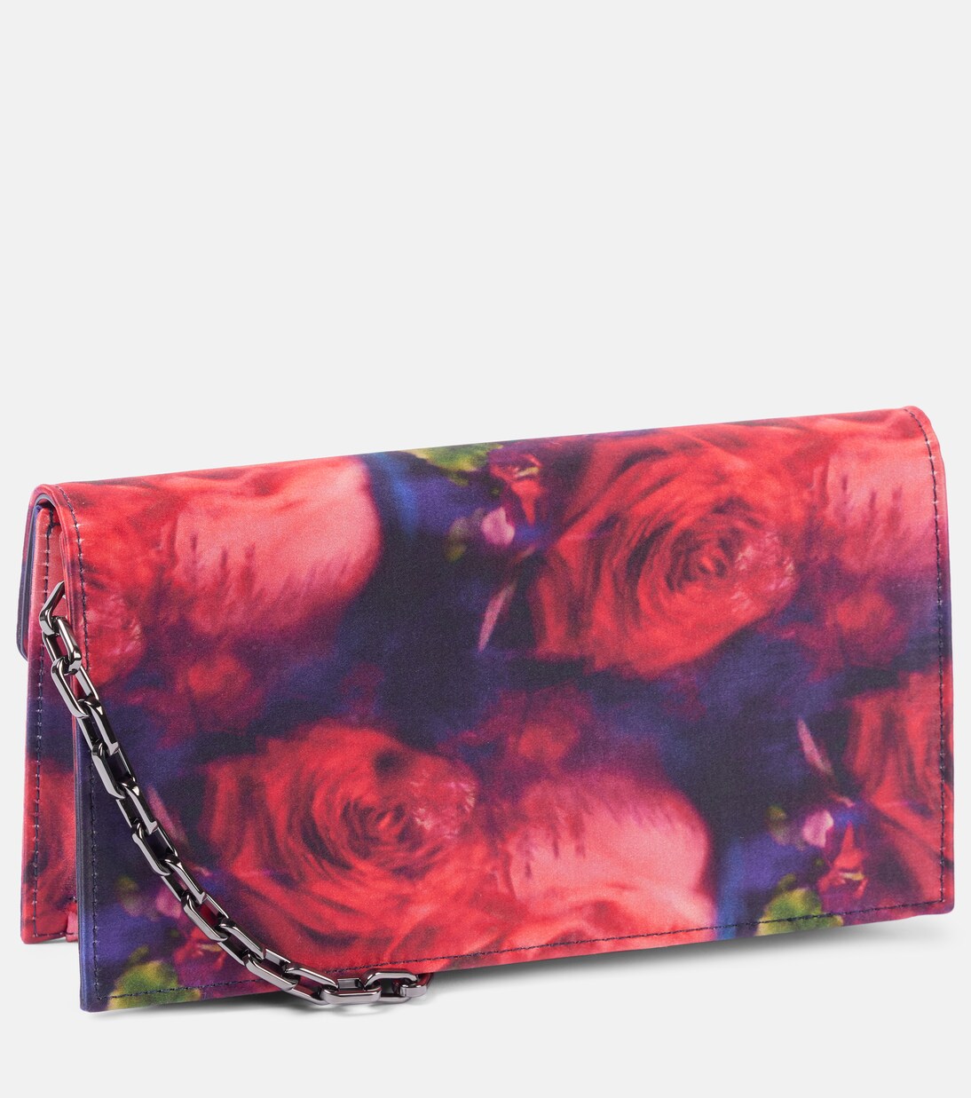 Loubi54 floral satin crêpe clutch | Christian Louboutin