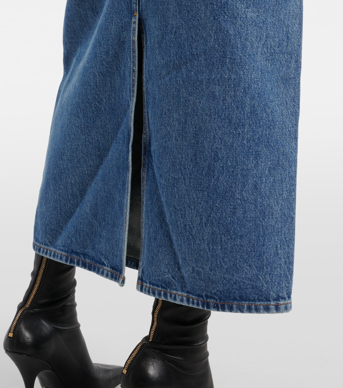 Falda larga Genevieve de denim | Khaite