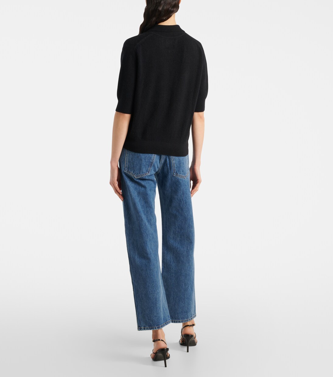 Shrunked Jo cashmere-blend polo sweater | Khaite