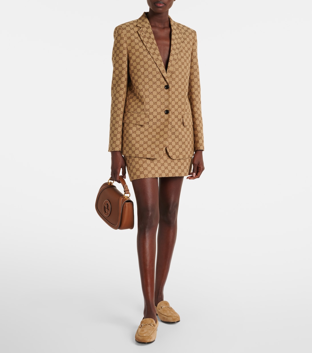 Loafers Gucci Jordaan aus Veloursleder | Gucci