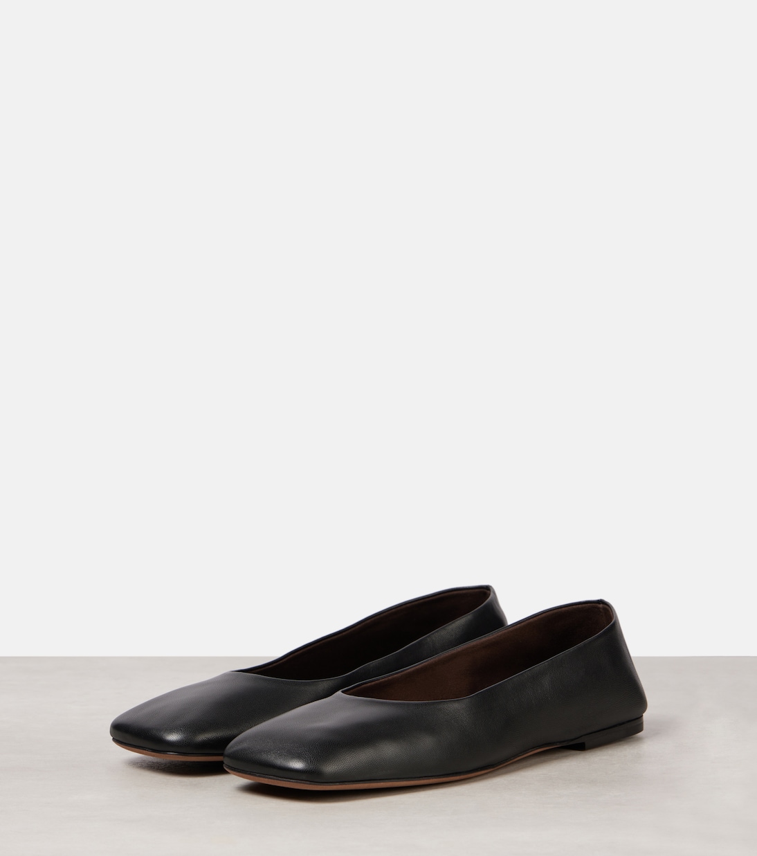 Ballerinas Sqaure aus Leder | The Row