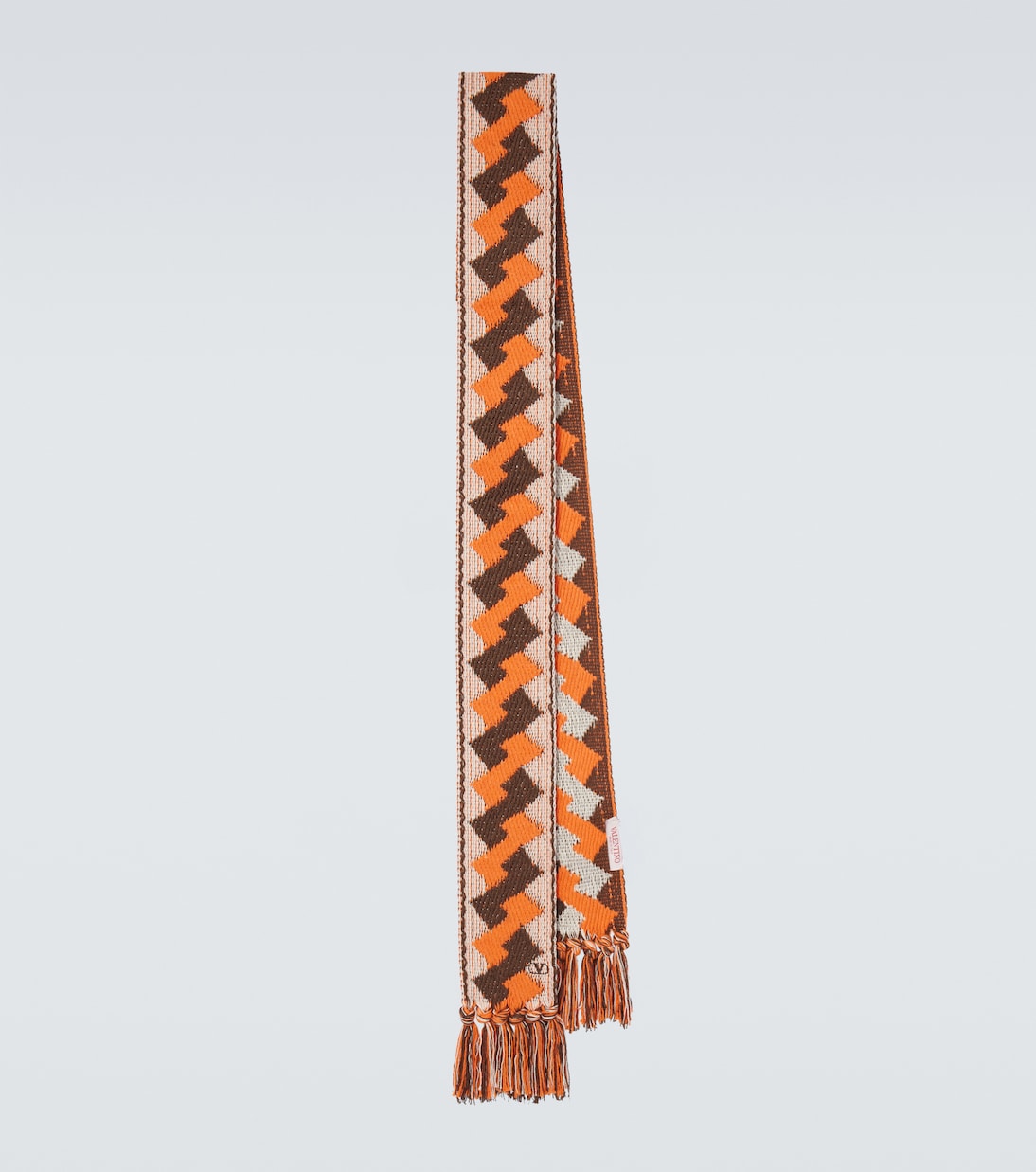 Fringed jacquard scarf | Valentino Garavani