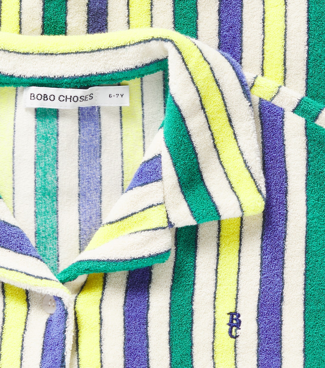 Striped cotton terry shirt | Bobo Choses