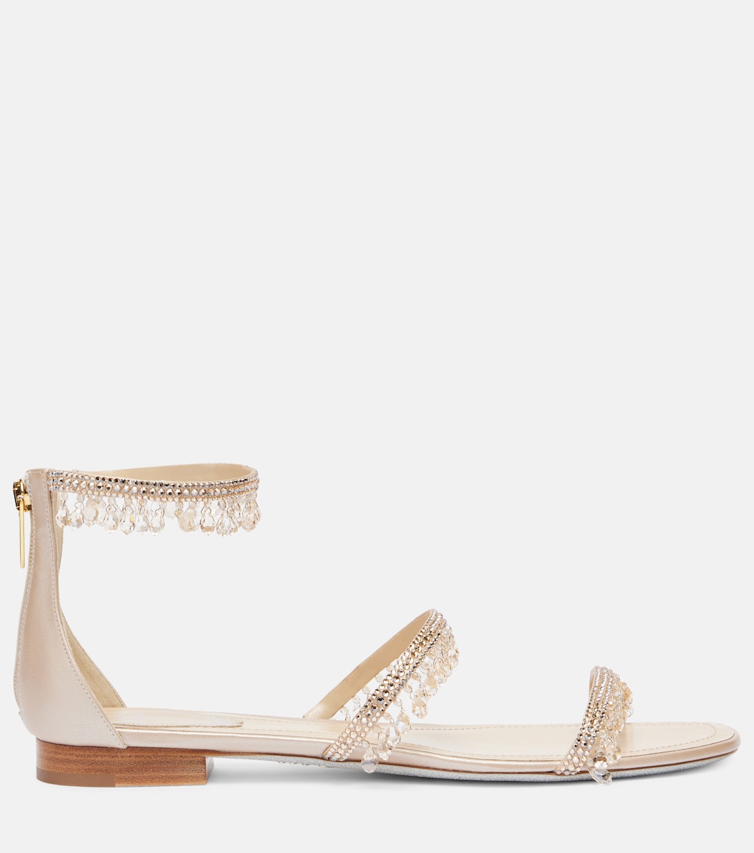 Sandalen Chandelier aus Satin mit Kristallen | Rene Caovilla