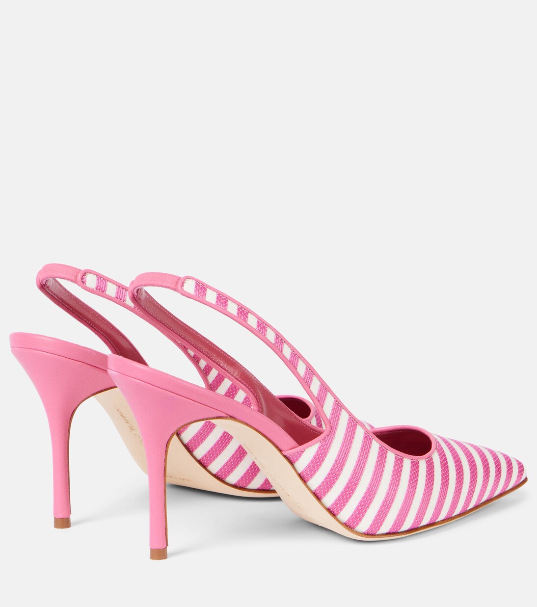 Allurafia 90 striped slingback pumps | Manolo Blahnik