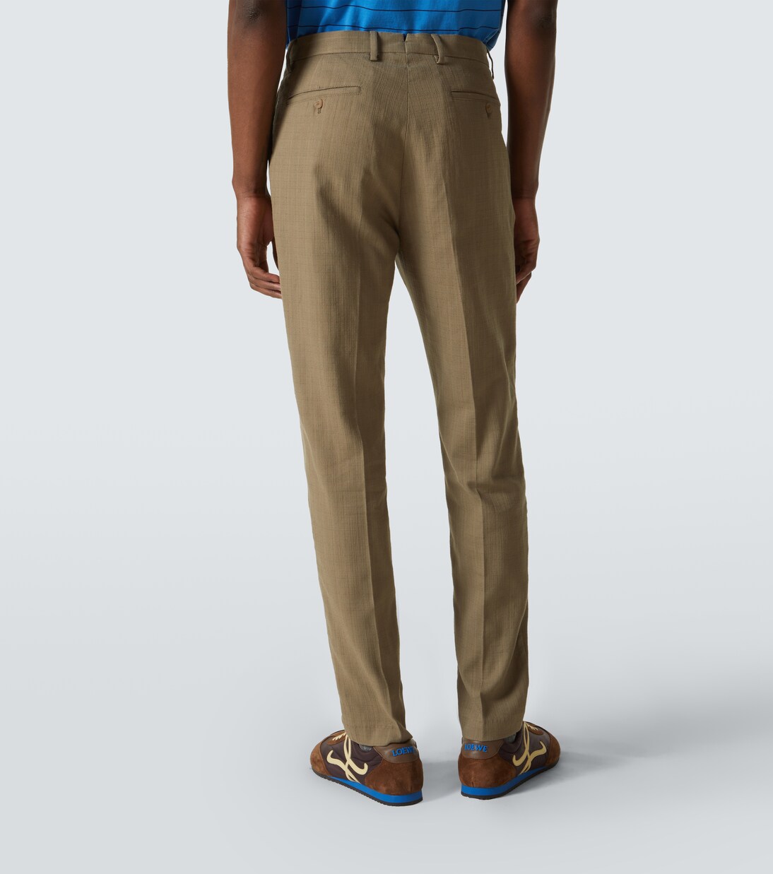 Striped cotton tapered pants | Sunspel