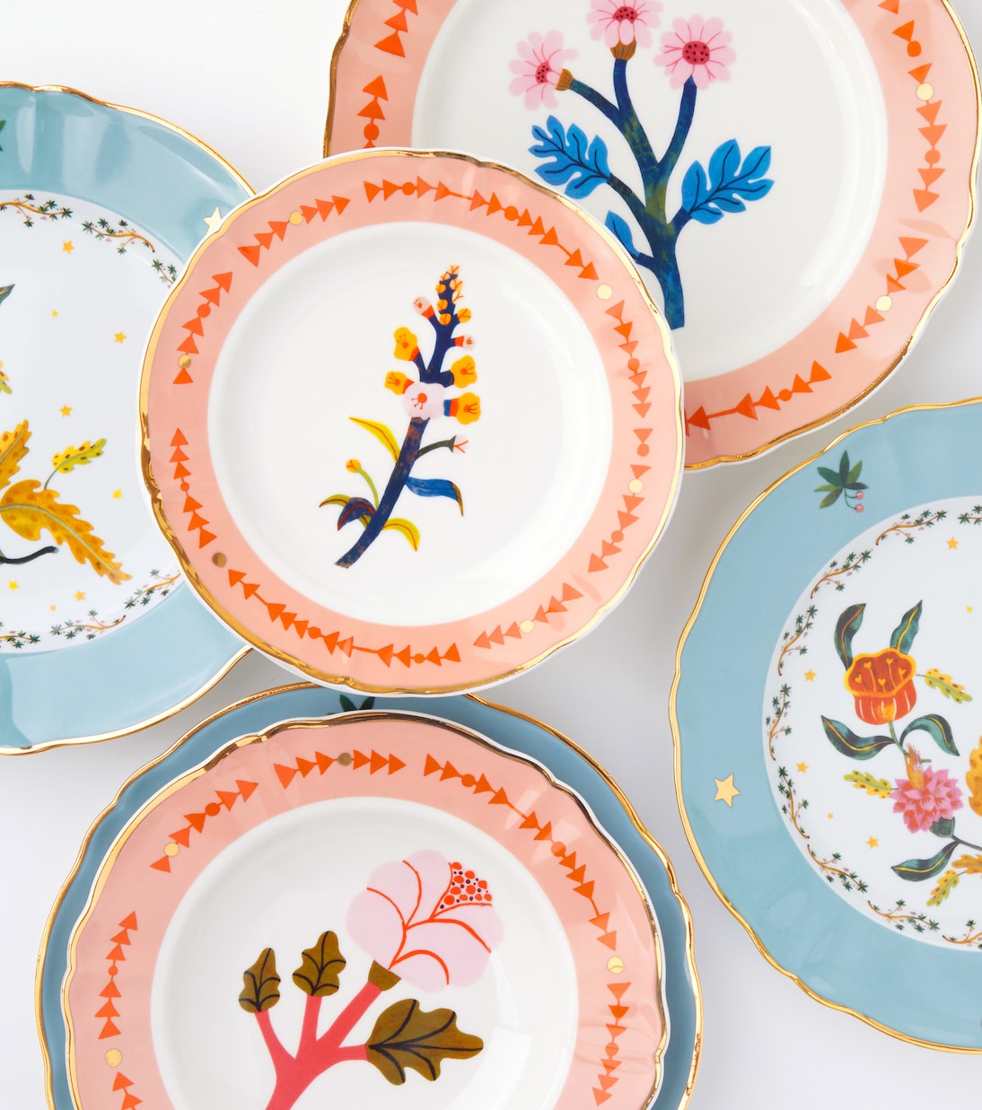 Fabula Profumo set of 4 porcelain dinner plates | Bitossi