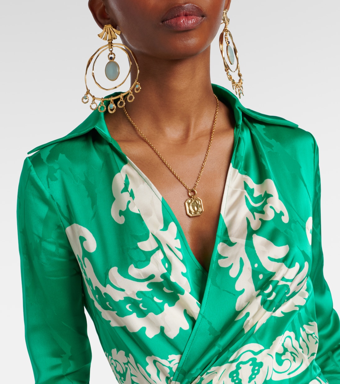 Bedrucktes Wickelkleid aus Satin | Etro