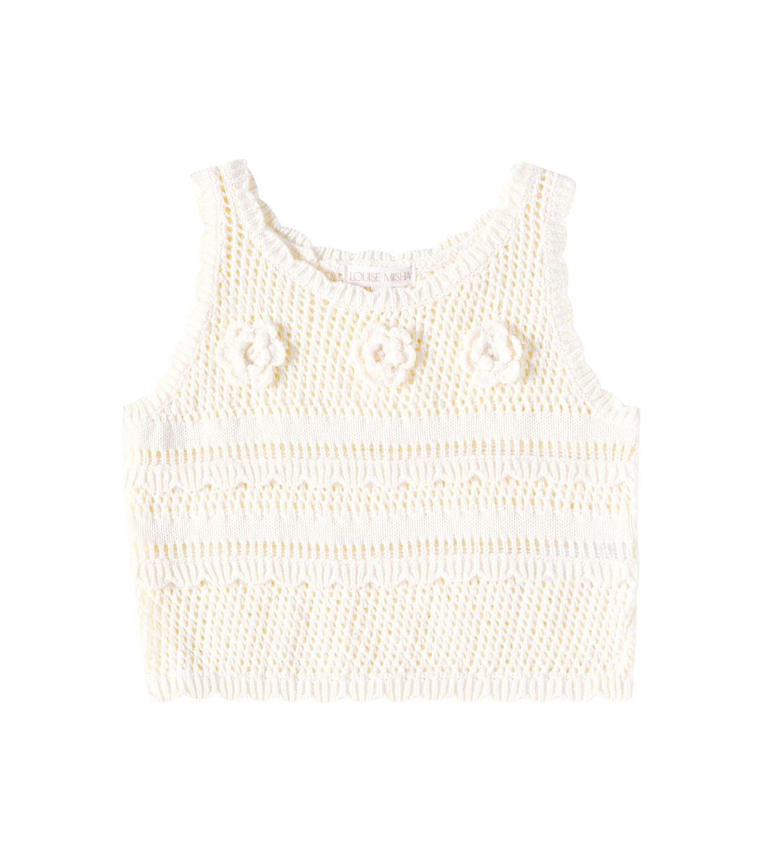 Raya floral-appliqué cotton vest | Louise Misha