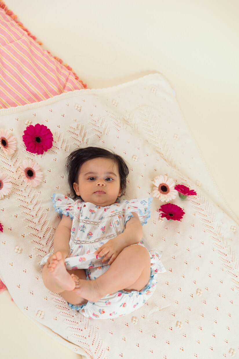 Baby Armande floral cotton poplin top | Louise Misha