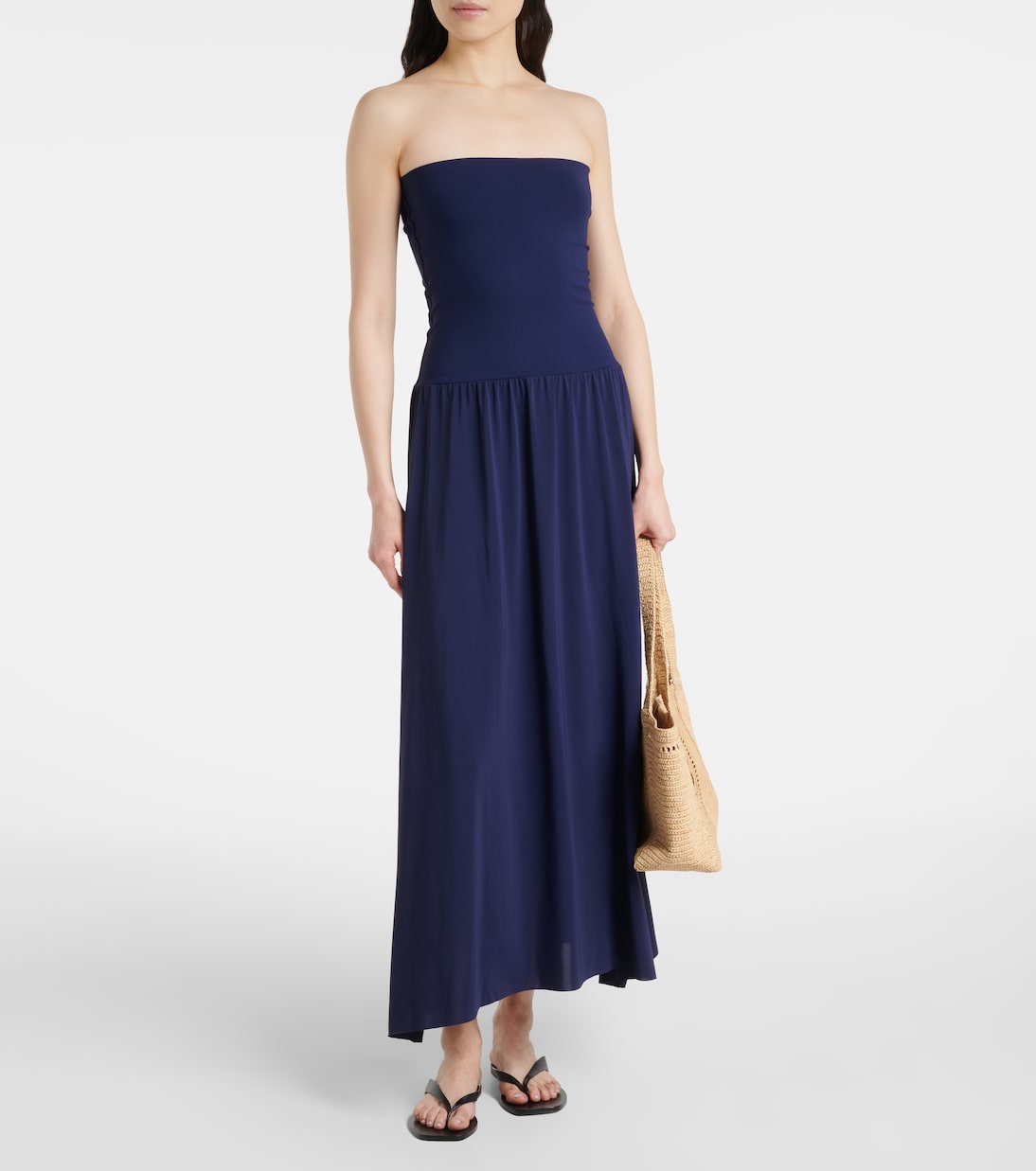 Oda jersey and crêpe jersey maxi dress | Eres