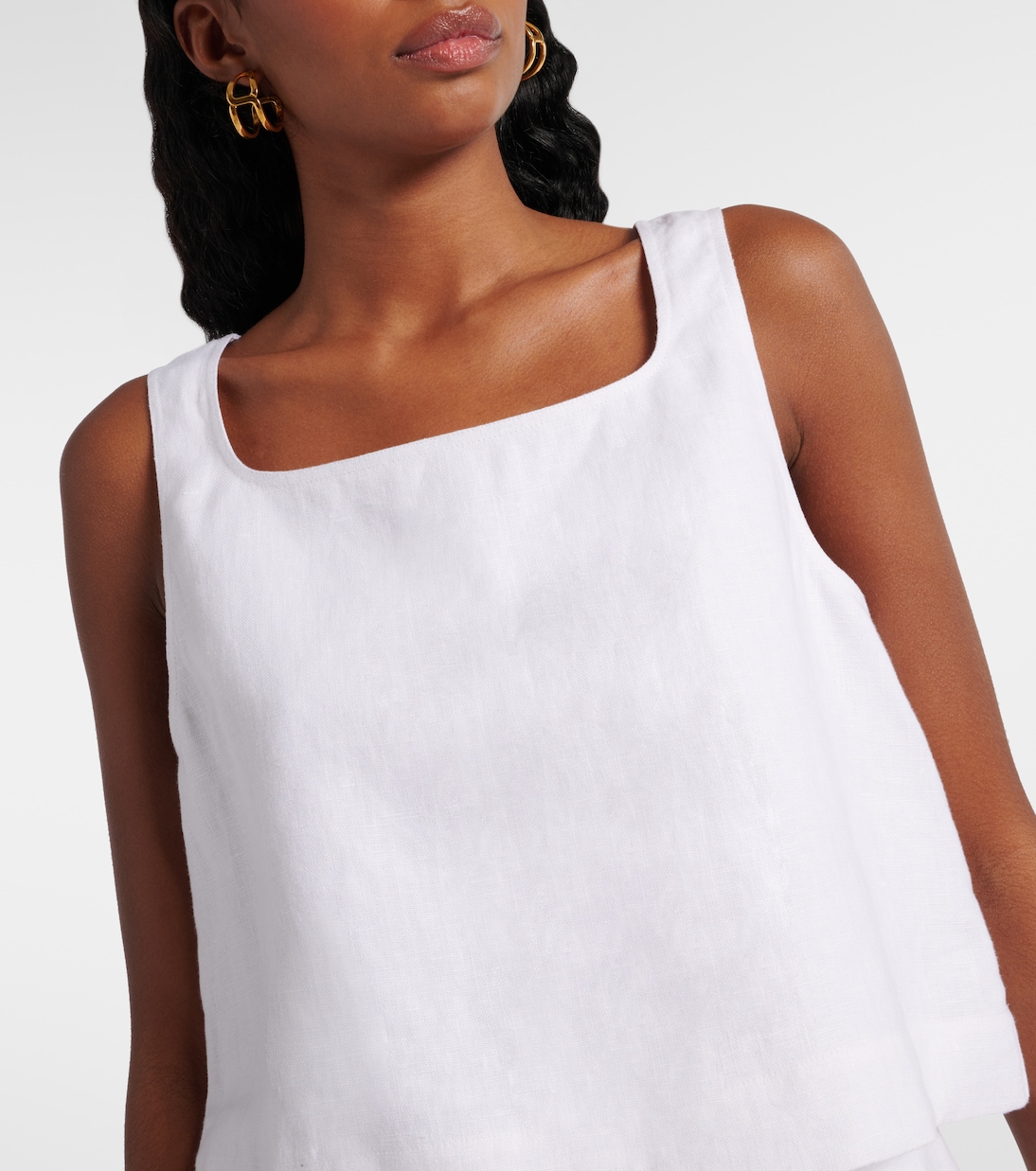 Val linen crop top | Posse