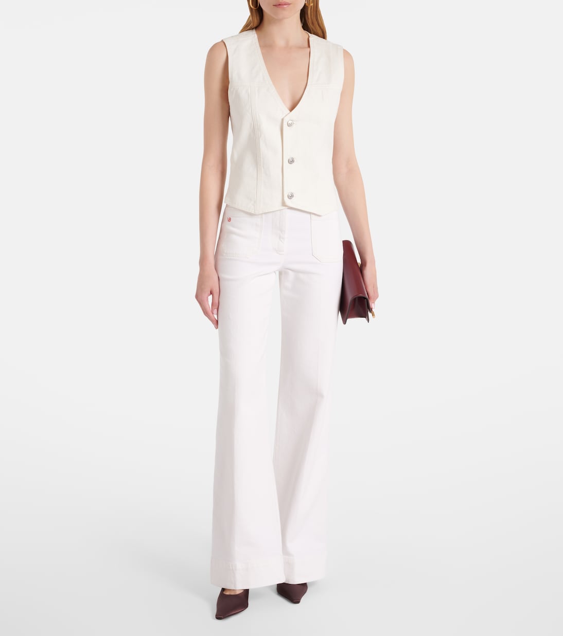 Jeans anchos Alina de tiro alto | Victoria Beckham