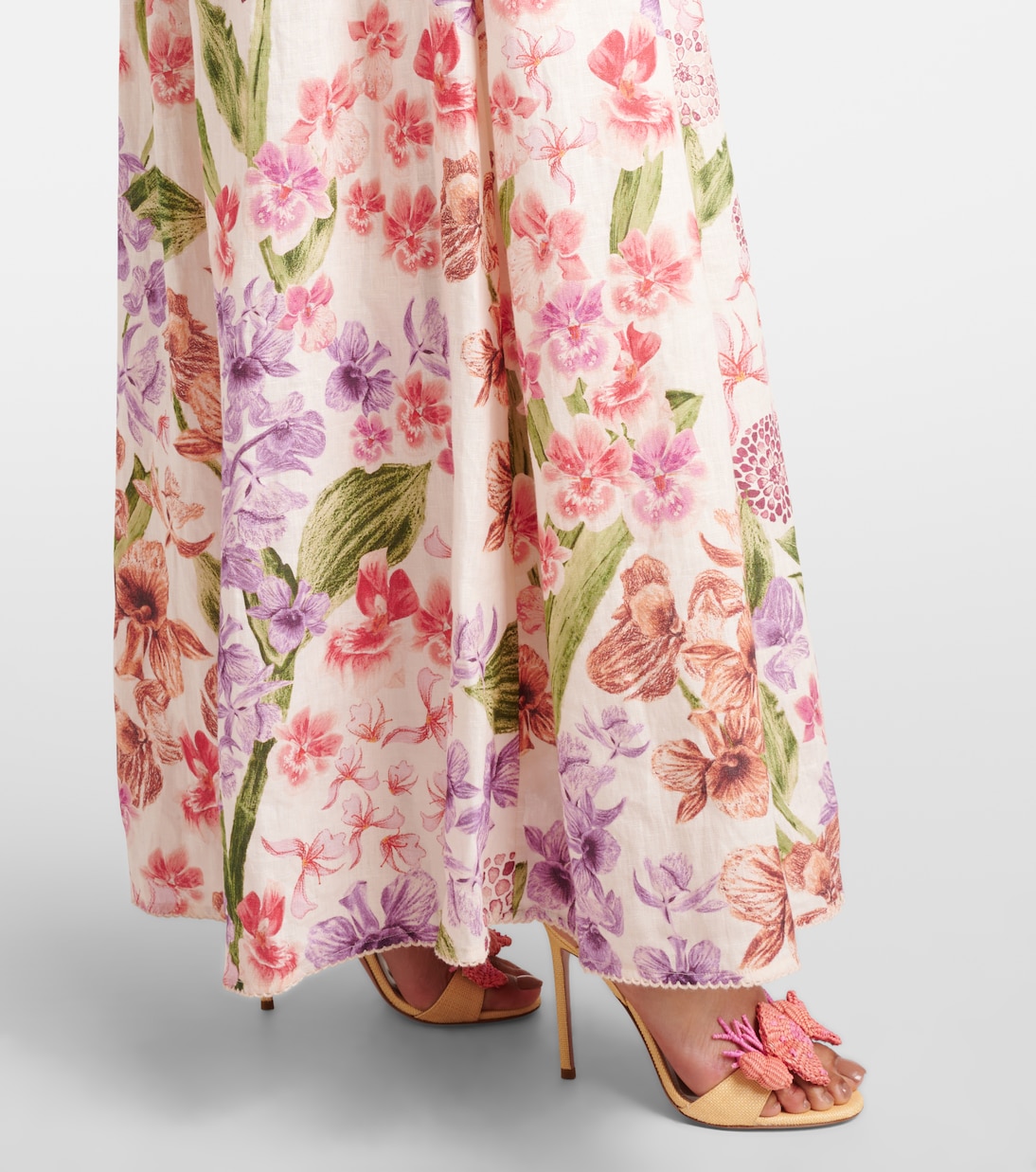 Espliego floral linen maxi dress | Agua by Agua Bendita