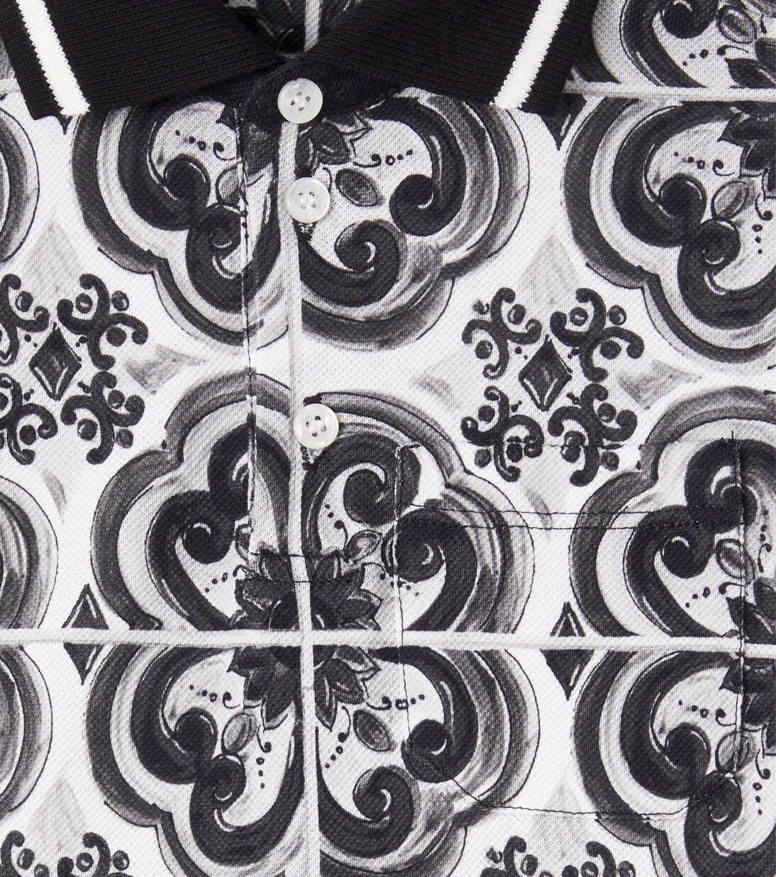 Baby Majolica cotton piqué playsuit | Dolce&Gabbana Kids