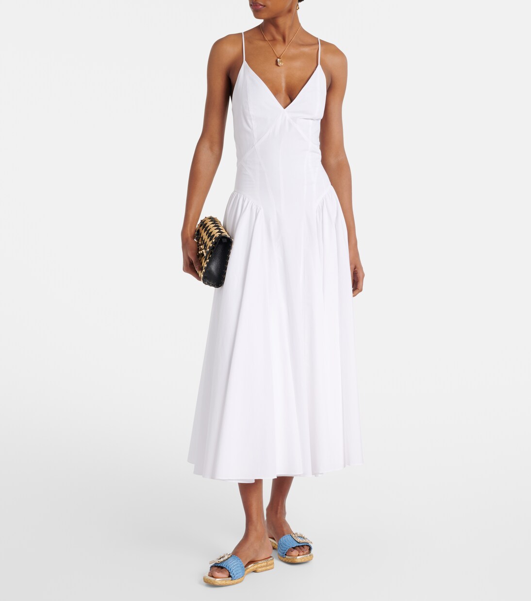 Espa embellished raffia slides | Roger Vivier