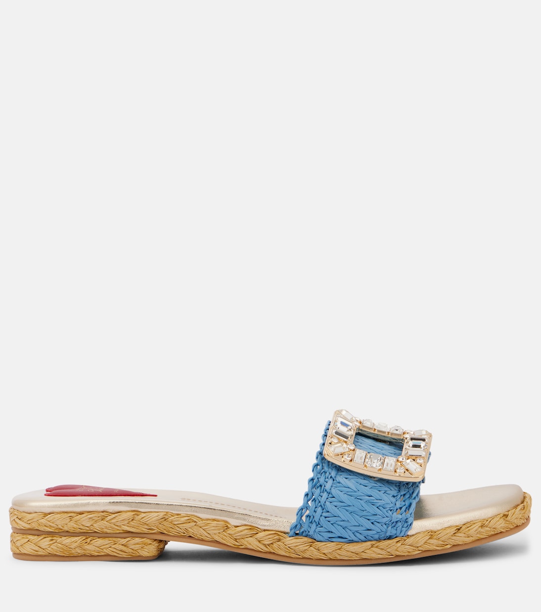 Espa embellished raffia slides | Roger Vivier